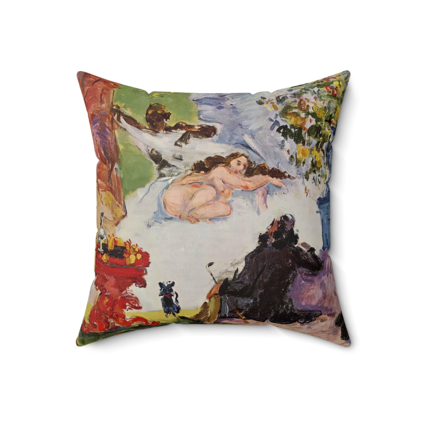 Cézanne, Paul - A Modern Olympia (1874) - Suede Square Pillow
