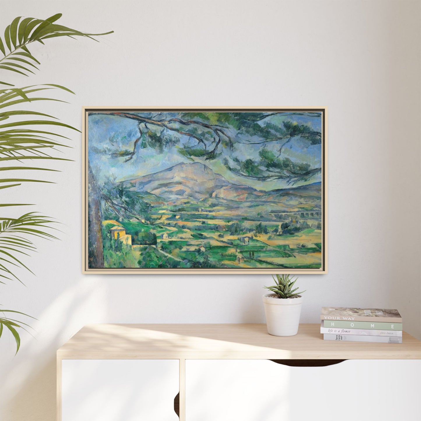 Cézanne, Paul - Mont Sainte-Victoire with Large Pine (1887) - Matte Canvas, Framed