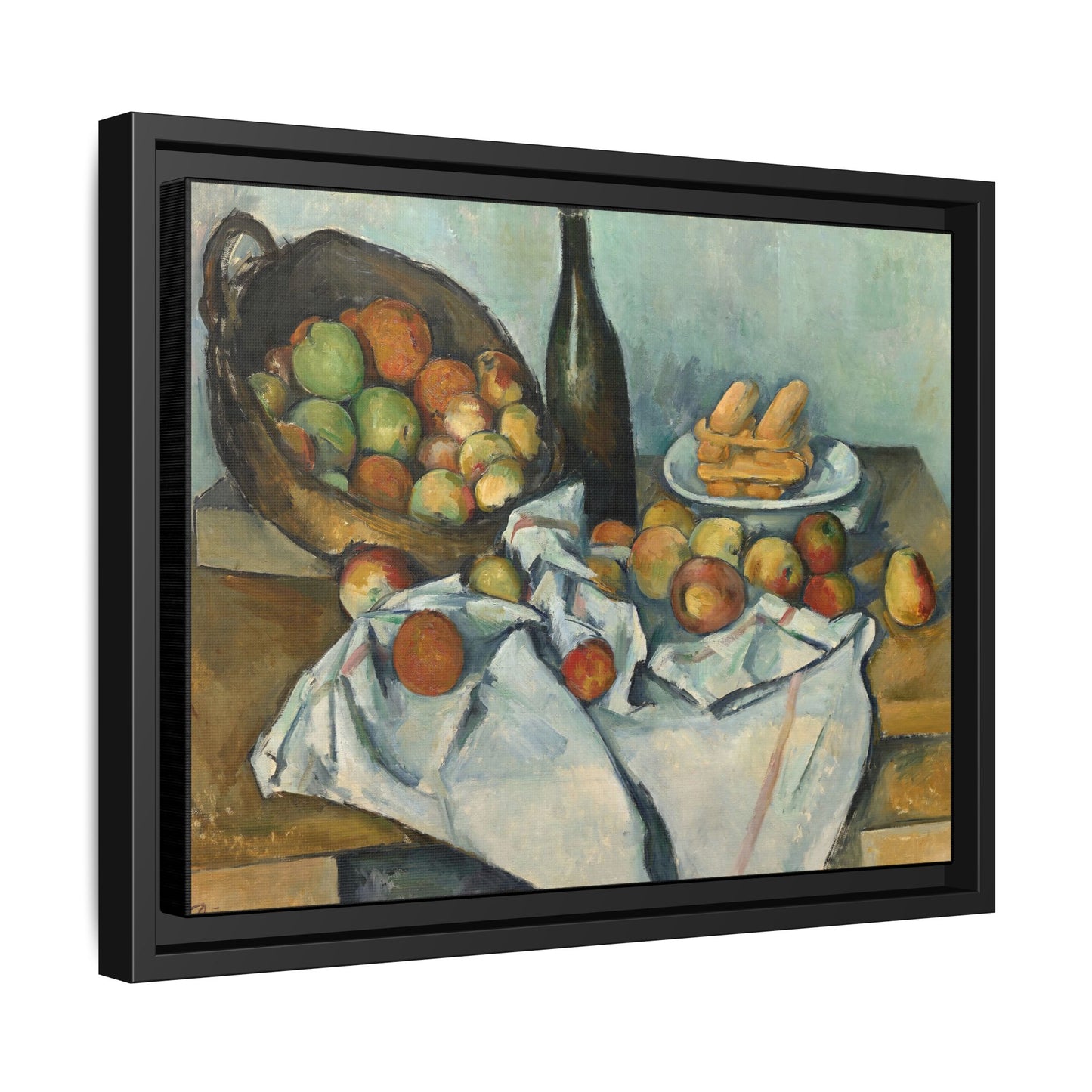 Cézanne, Paul - Basket of Apples (1893) - Matte Canvas, Framed