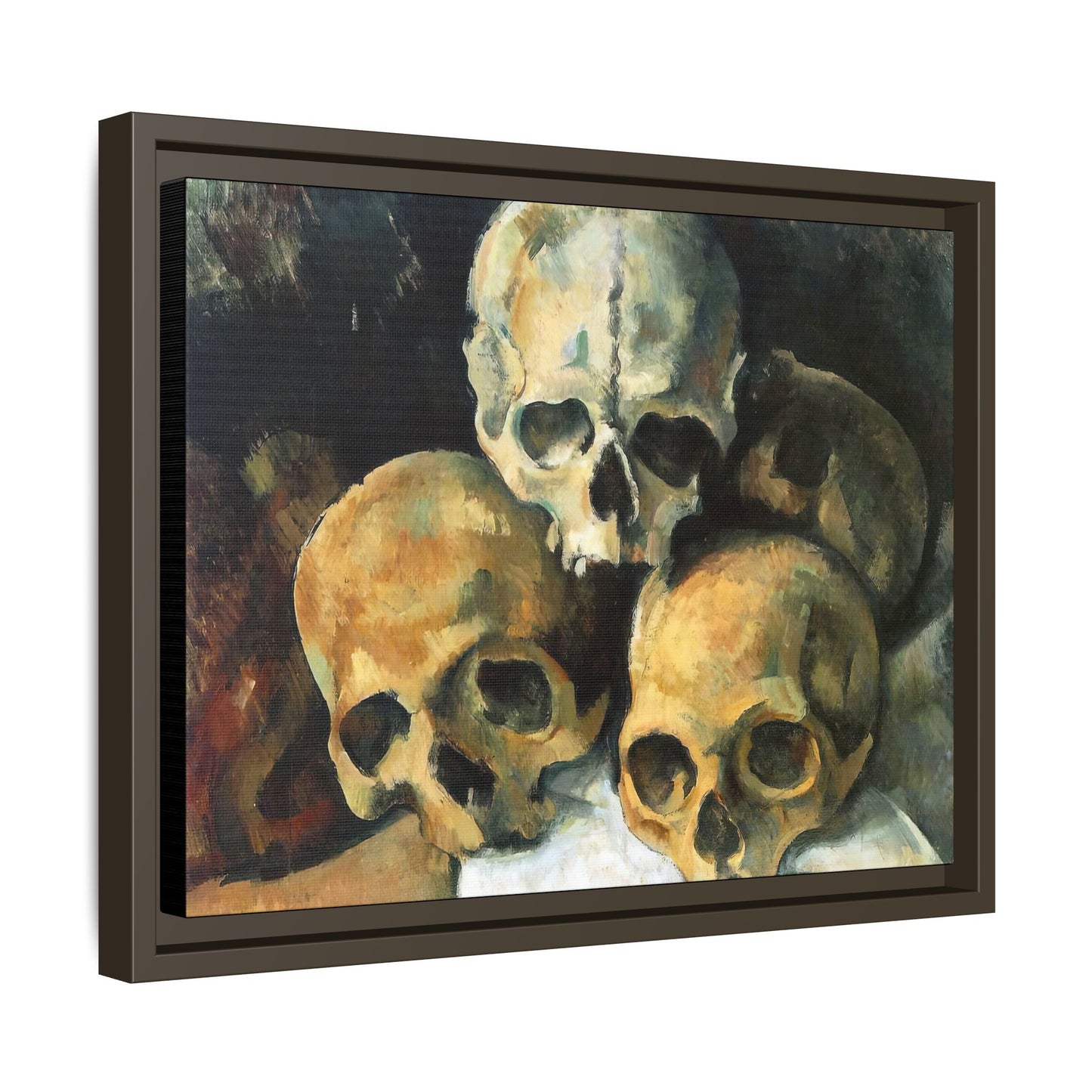 Cézanne, Paul - Pyramid of Skulls (1901) - Matte Canvas, Framed