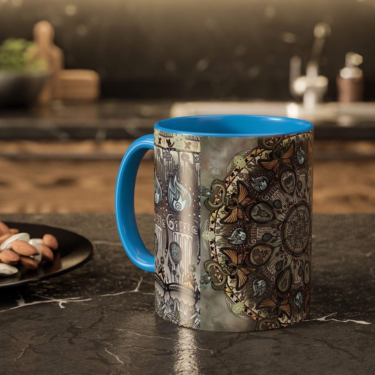 Pacio, Adam - Memento Mori Mandala - Colorful Accent Mugs