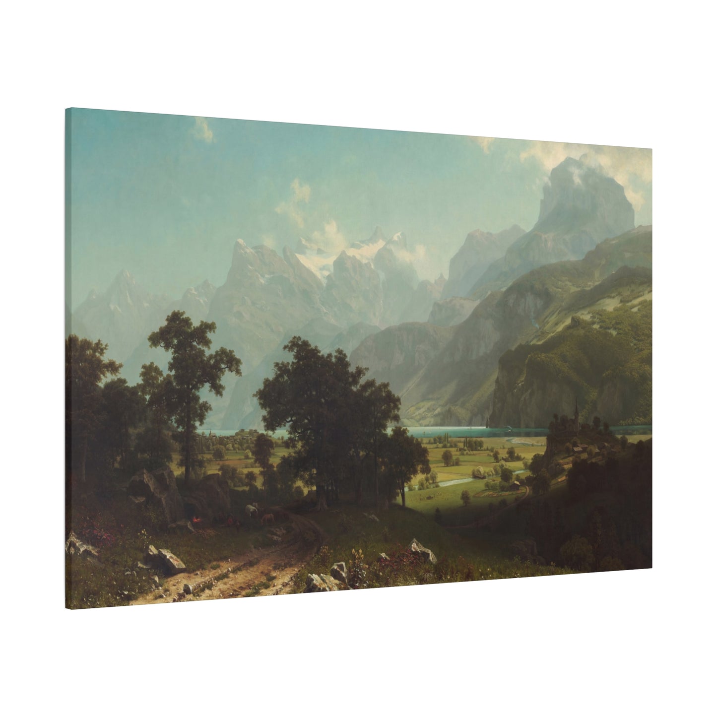 Bierstadt, Albert - Lake Lucerne (1858) - Canvas Block, unframed