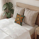 Monarch Butterfly Mandala - Poly Velvet Pillow