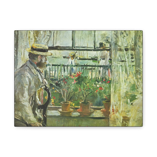 Morisot, Berthe - Eugene Manet on the Isle of Wight (1875) - Canvas Block, unframed
