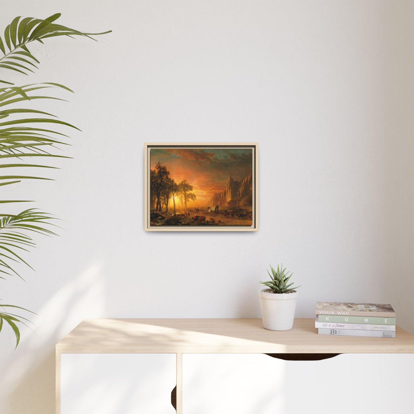Bierstadt, Albert - Emigrants Crossing the Plains (1867) - Matte Canvas, Framed
