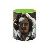 Courbet, Gustave - The Desperate Man (1843) - Colorful Accent Mugs
