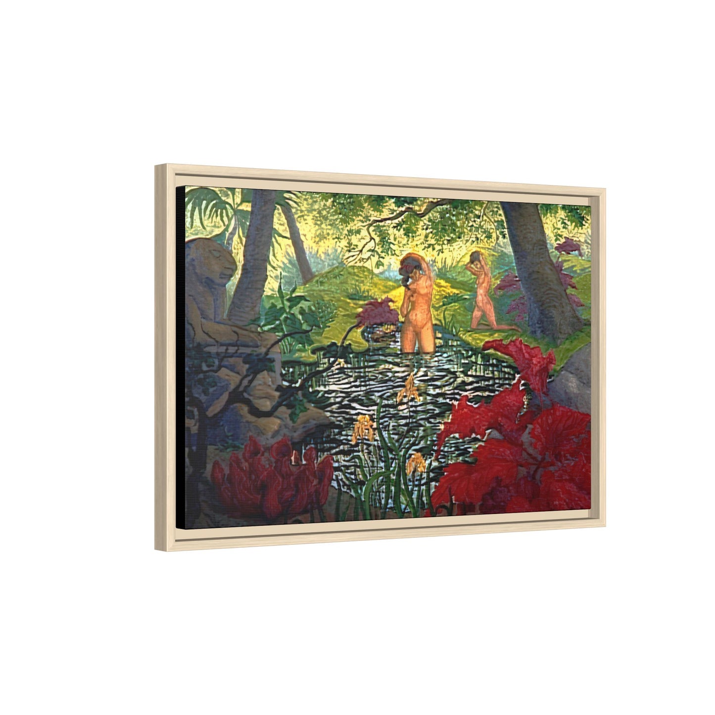 Ranson, Paul - The Lotus Bather (1906) - Matte Canvas, Framed