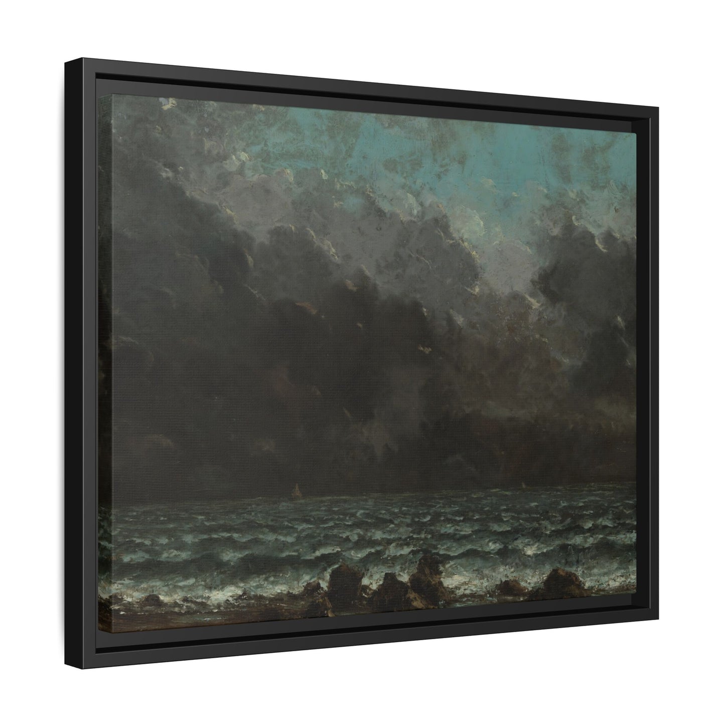 Courbet, Gustave - The Sea (1865) - Matte Canvas, Framed