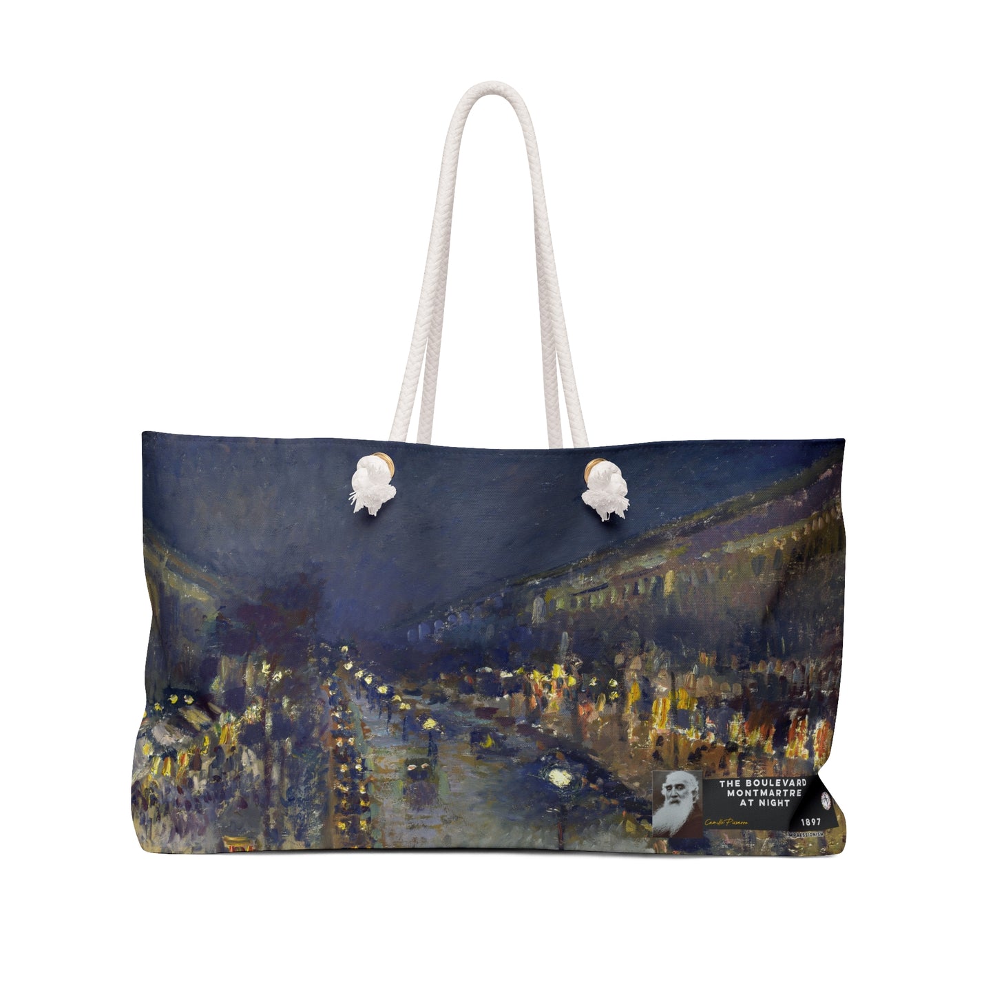 Pissarro, Camille - The Boulevard Montmartre At Night (1897) - Weekender Bag