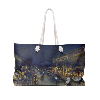 Pissarro, Camille - The Boulevard Montmartre At Night (1897) - Weekender Bag