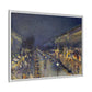 Pissarro, Camille - The Boulevard Montmartre At Night (1897) - Matte Canvas, Framed