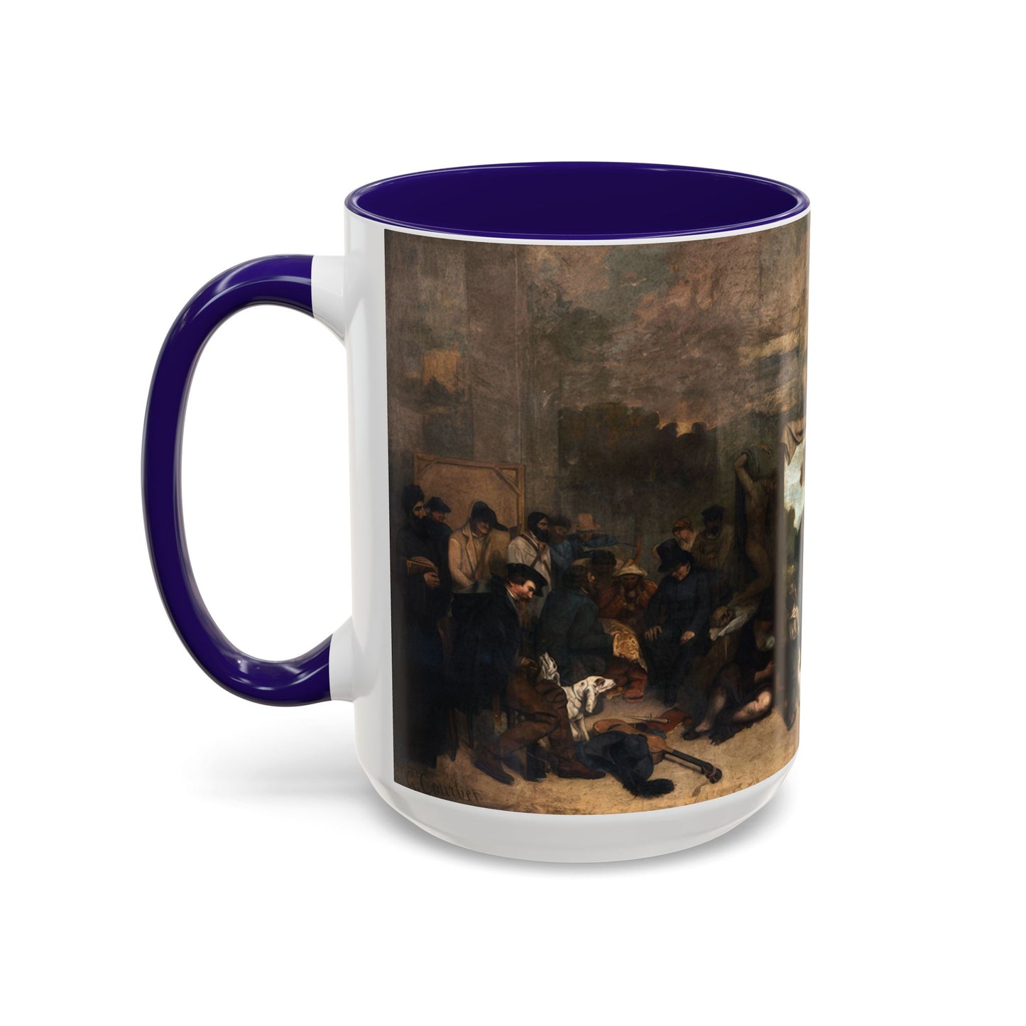 Courbet, Gustave - The Painter’s Studio (1855) - Colorful Accent Mugs