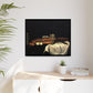 Cézanne, Paul - Still Life with Bread and Eggs (1865) - Matte Canvas, Framed