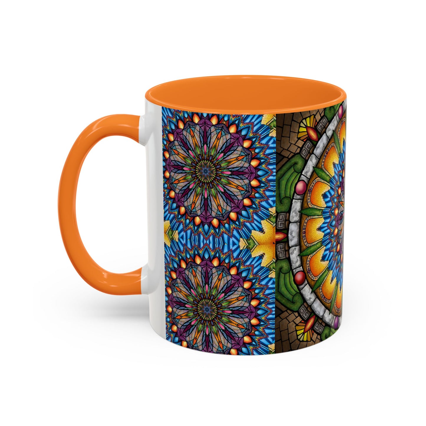 Pacio, Adam - Emerald Arrows Mandala - Colorful Accent Mugs