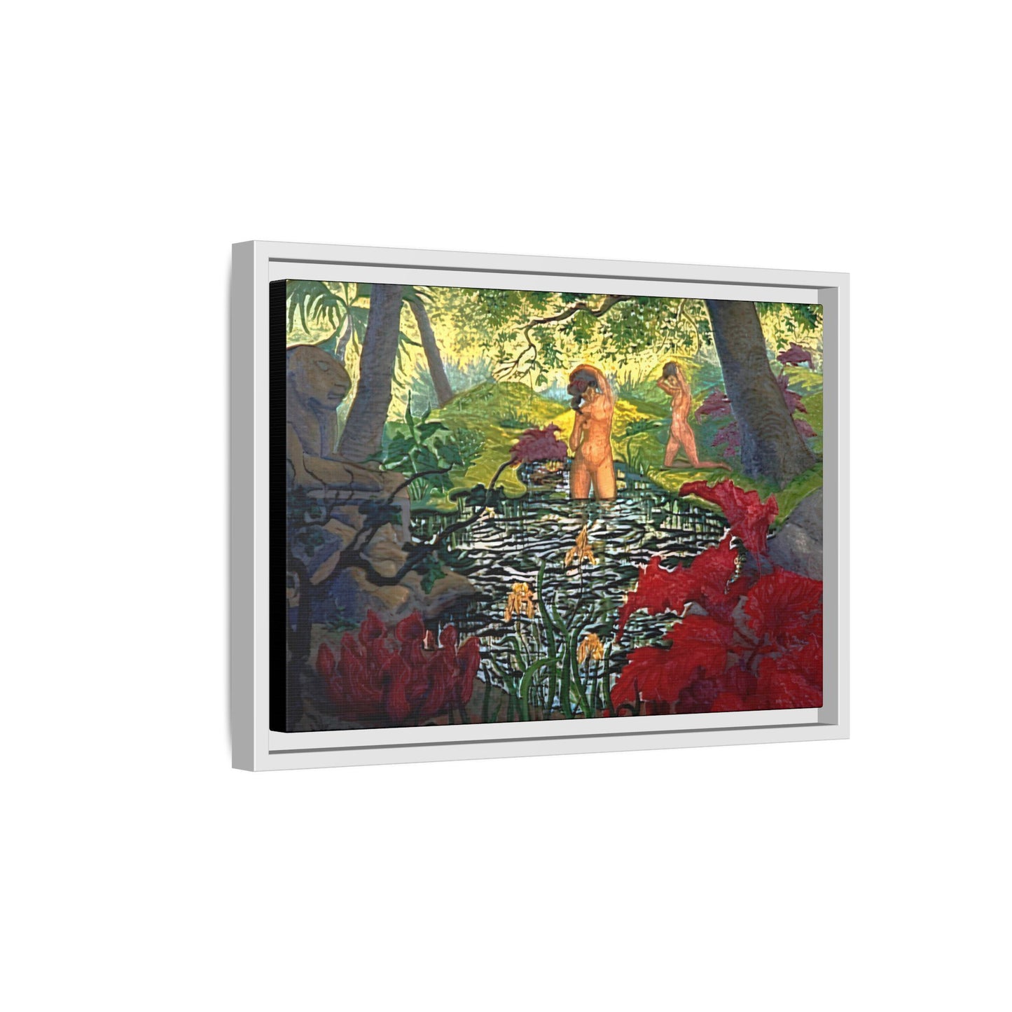 Ranson, Paul - The Lotus Bather (1906) - Matte Canvas, Framed