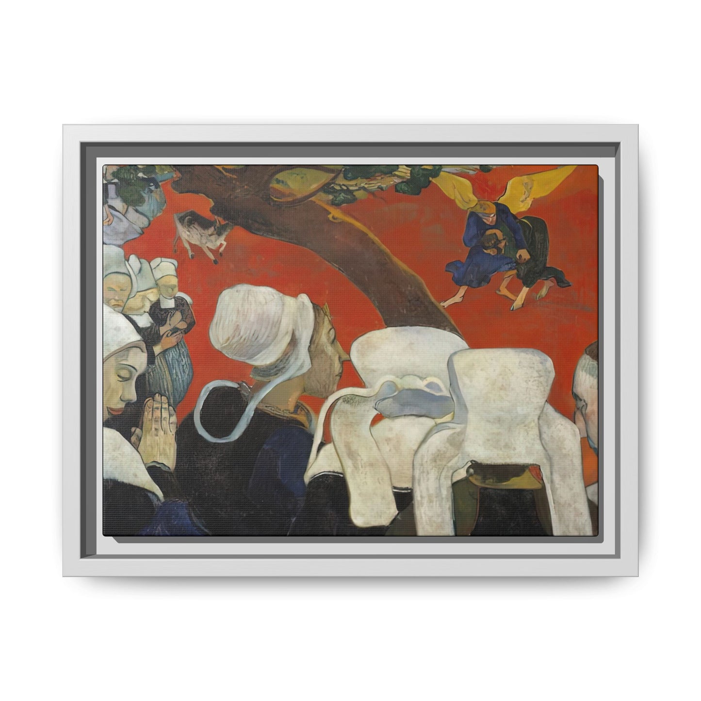 Gauguin, Paul - Vision of the Sermon (Jacob Wrestling with the Angel) (1888) - Matte Canvas, Framed