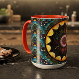 Obsidian Grandmothers Mandala - Colorful Accent Mugs