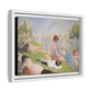 Seurat, Georges - Bathers at Asnières (1884) - Matte Canvas, Framed