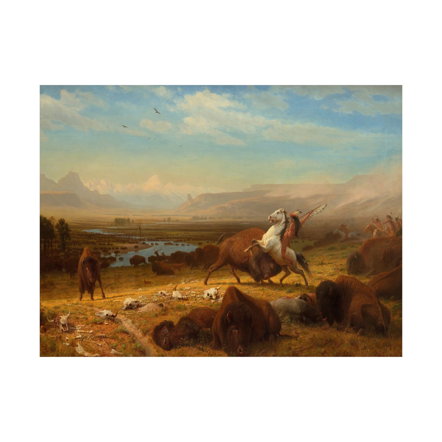 Bierstadt, Albert - The Last of the Buffalo  (1888) - Satin Posters