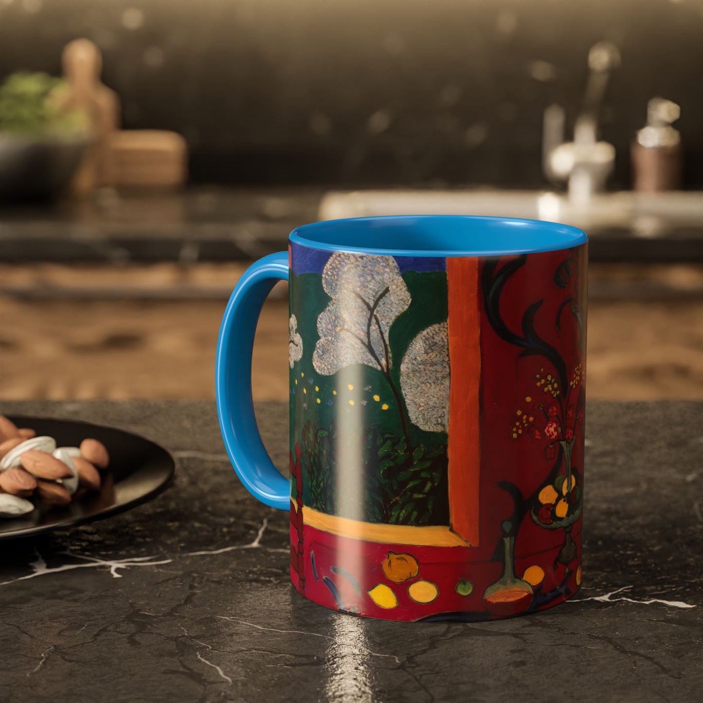 Matisse, Henri - The Dessert Harmony in Red (1908) - Colorful Accent Mugs