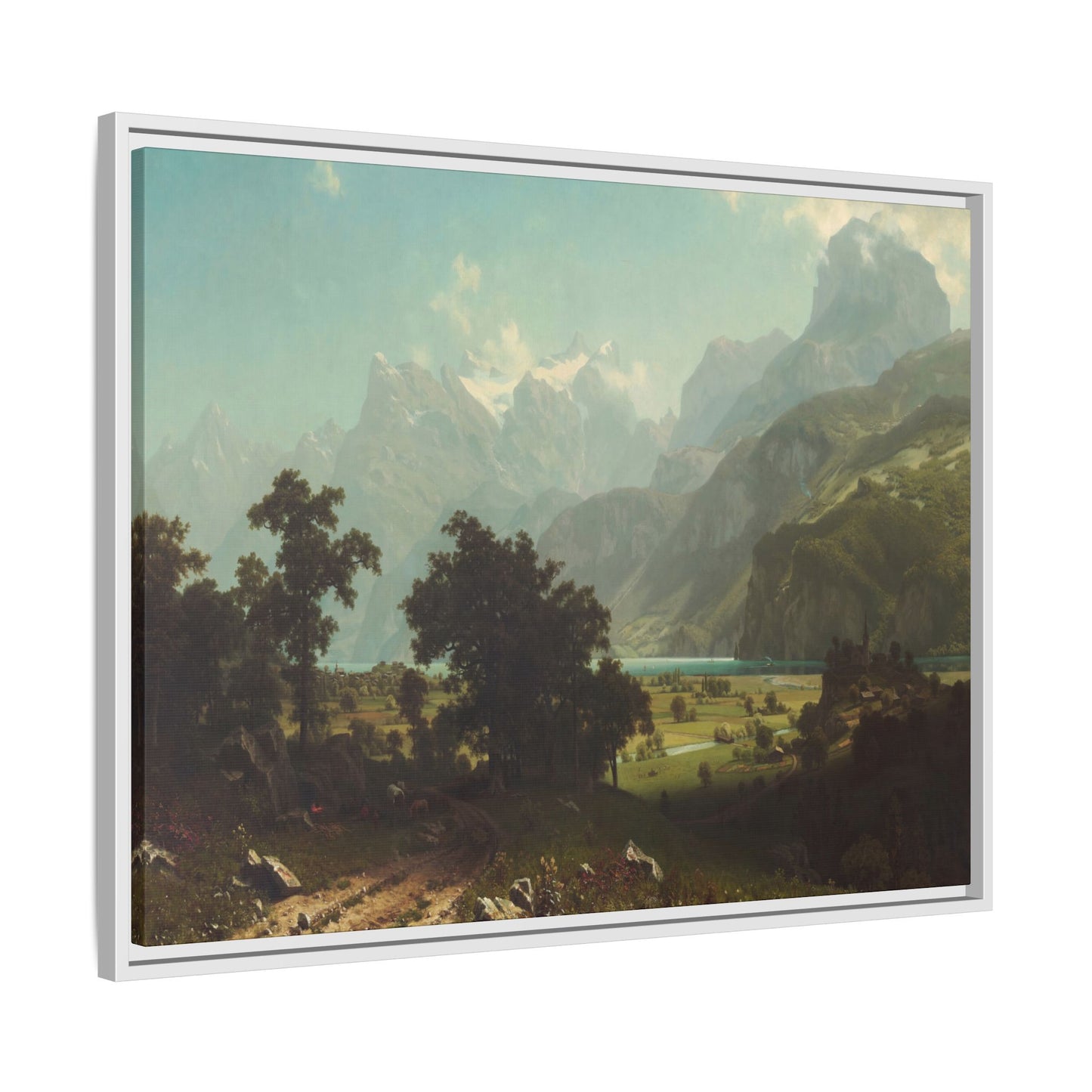 Bierstadt, Albert - Lake Lucerne (1858) - Matte Canvas, Framed