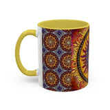 Solar Disc Mandala - Colorful Accent Mugs