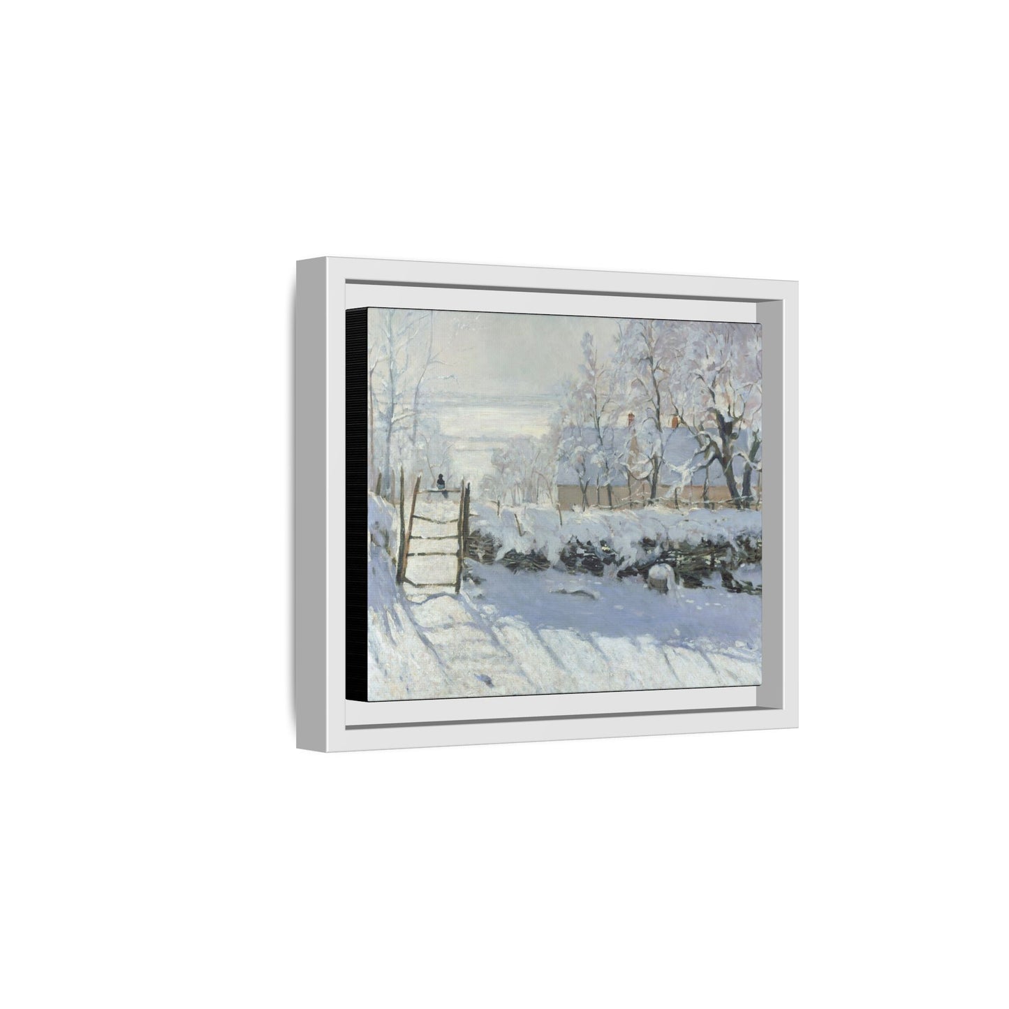 Monet, Claude - The Magpie (1868) - Matte Canvas, Framed