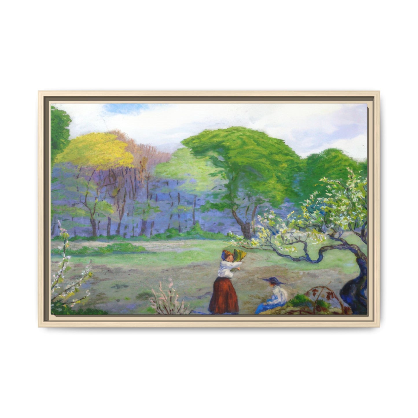 Ranson, Paul - Picking Flowers (1890) - Matte Canvas, Framed