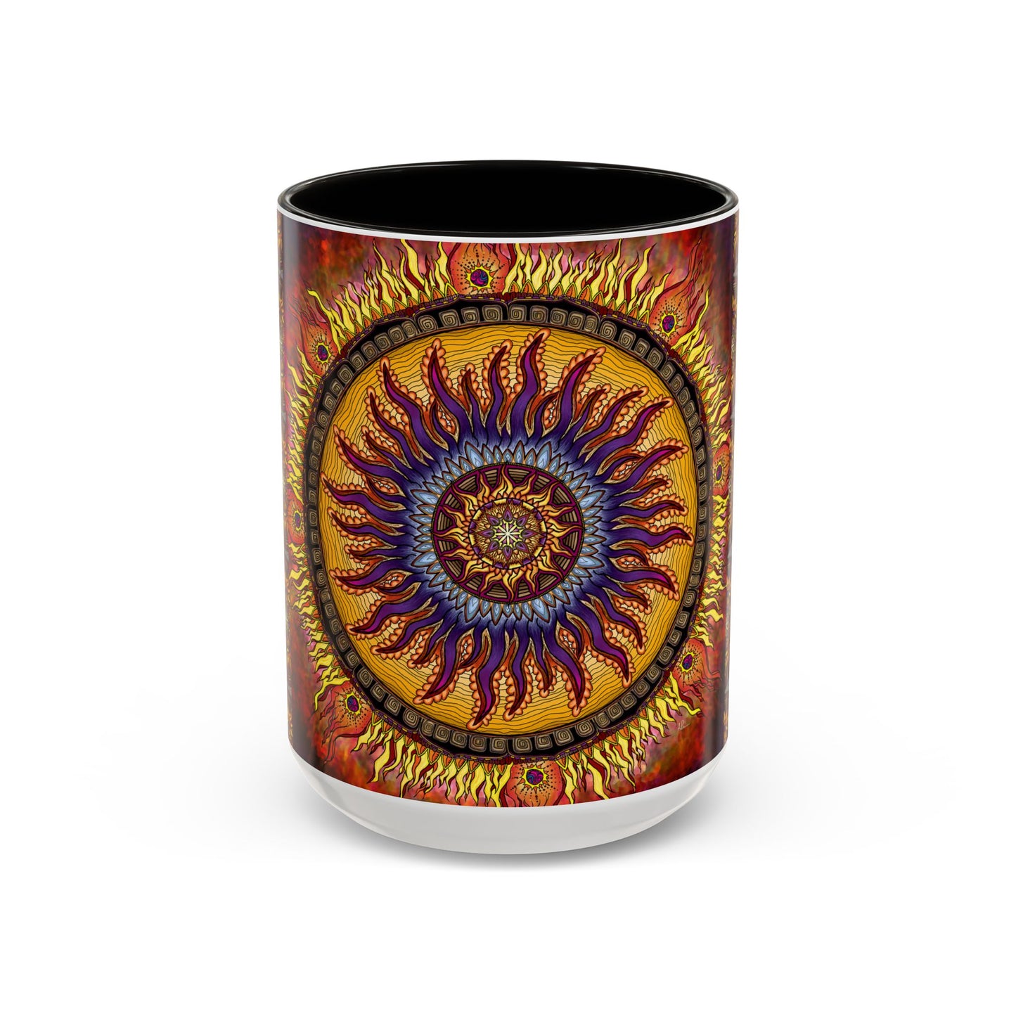 Pacio, Adam - Solar Disc Mandala - Colorful Accent Mugs
