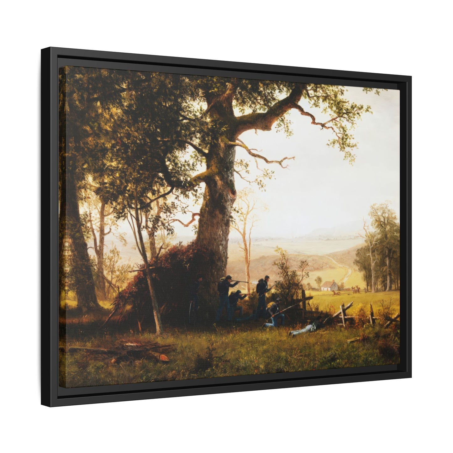 Bierstadt, Albert -  Guerrilla Warfare (1861) - Matte Canvas, Framed