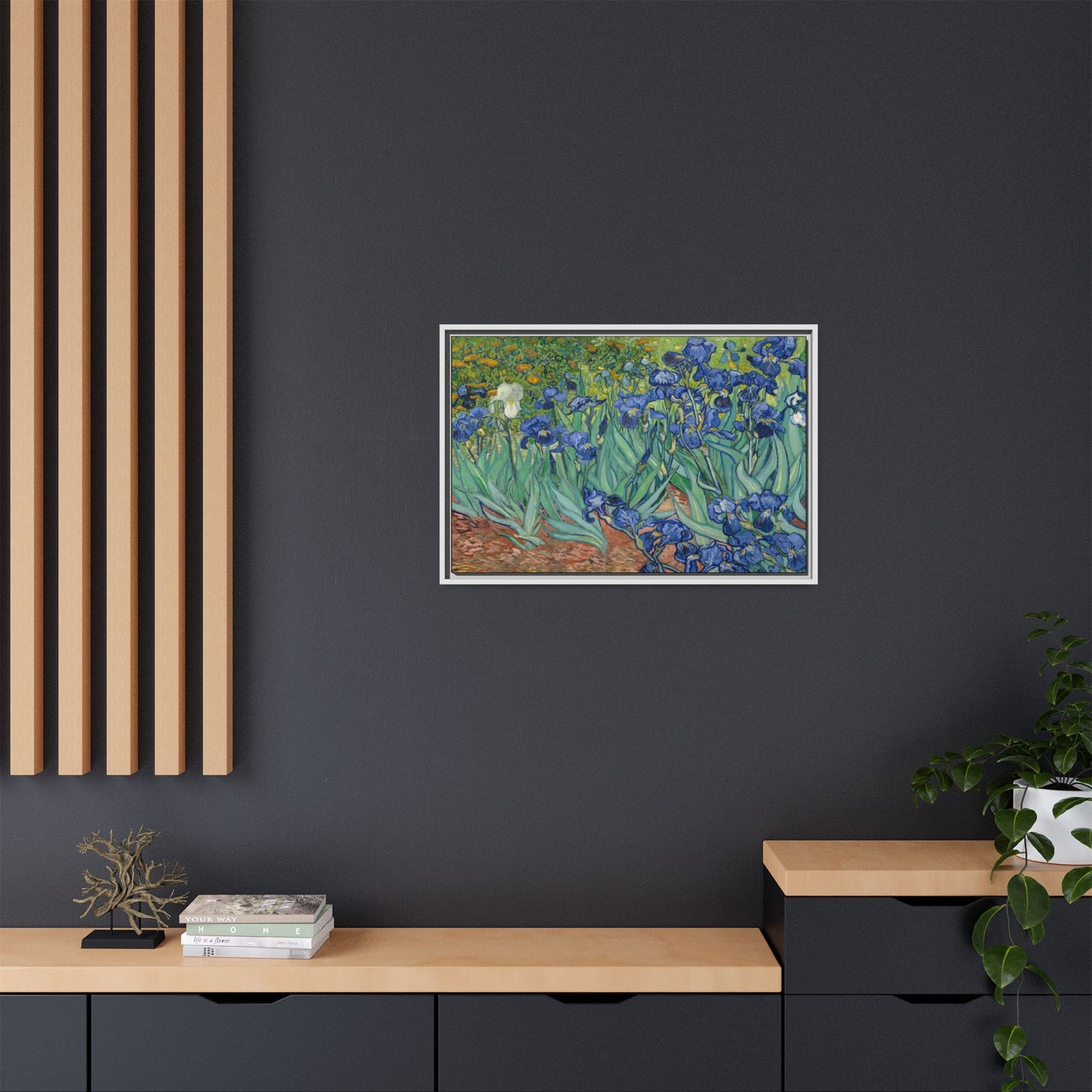 Van Gogh, Vincent - Irises (1889) - Matte Canvas, Framed