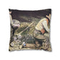 Courbet, Gustave - The Stone Breakers (1850) - Suede Square Pillowcase