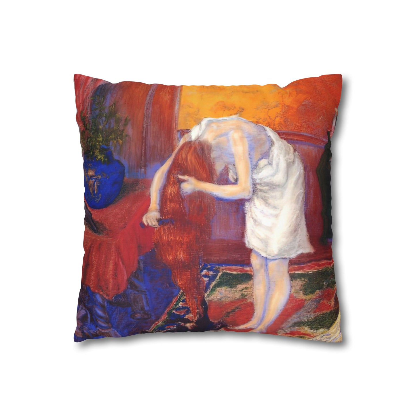 Ranson, Paul - The Golden Head of Hair (1909) - Suede Square Pillowcase