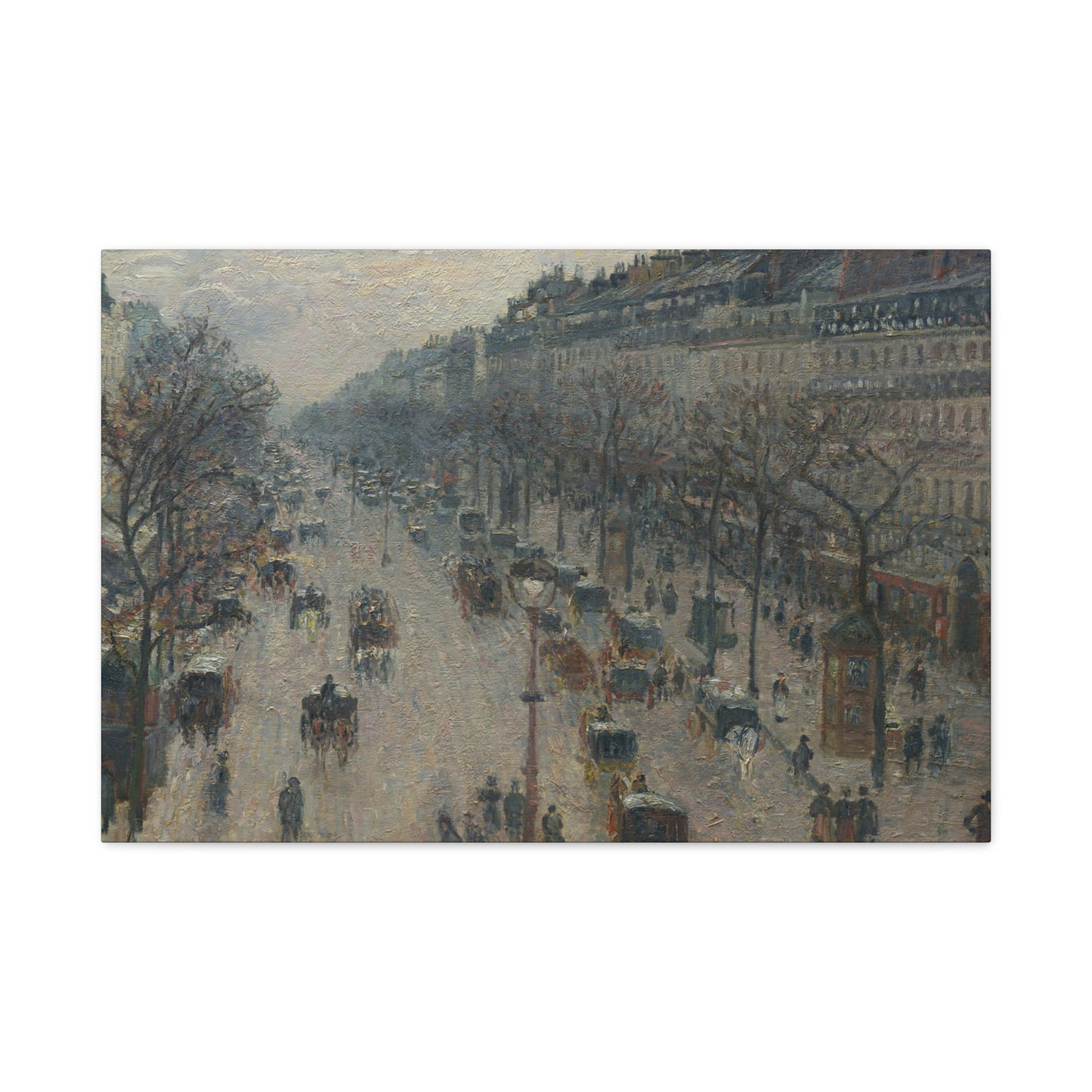 Pissarro, Camille - Boulevard Montmartre, Winter Morning (1897) - Canvas Block, unframed