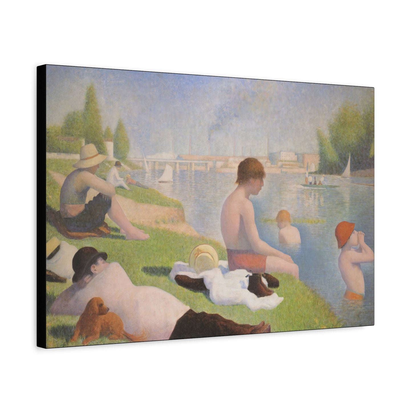Seurat, Georges - Bathers at Asnières (1884) - Canvas Block, unframed