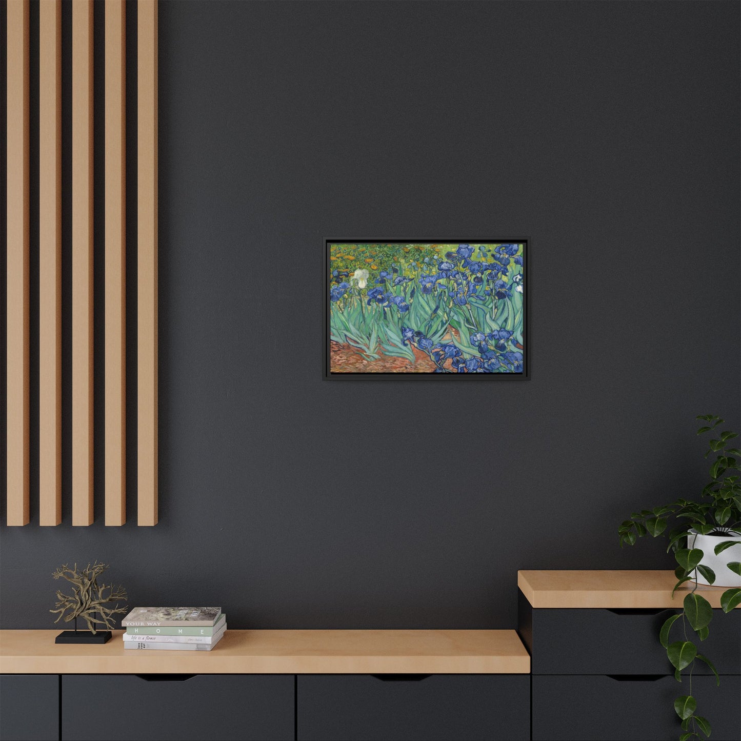 Van Gogh, Vincent - Irises (1889) - Matte Canvas, Framed