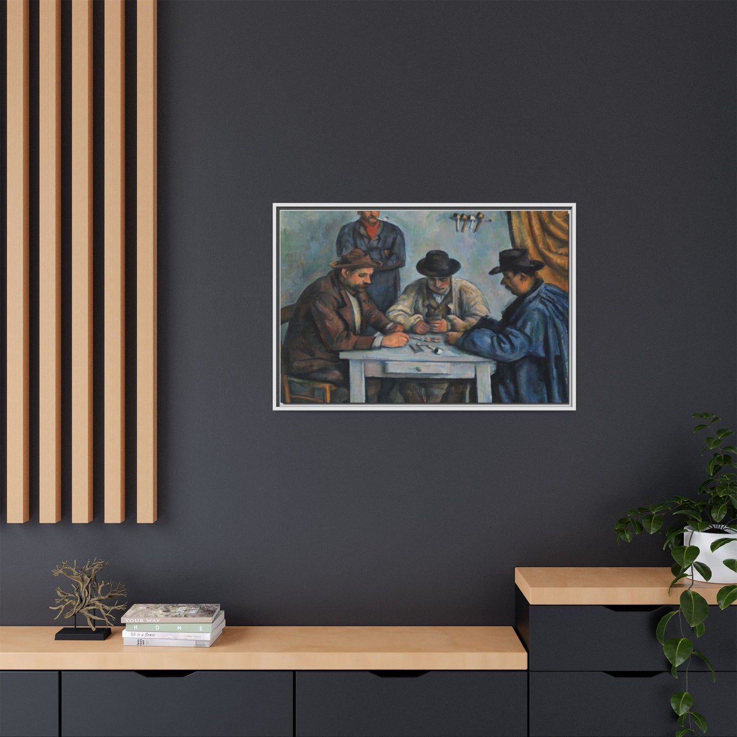 Cézanne, Paul - The Card Players (1892) - Matte Canvas, Framed