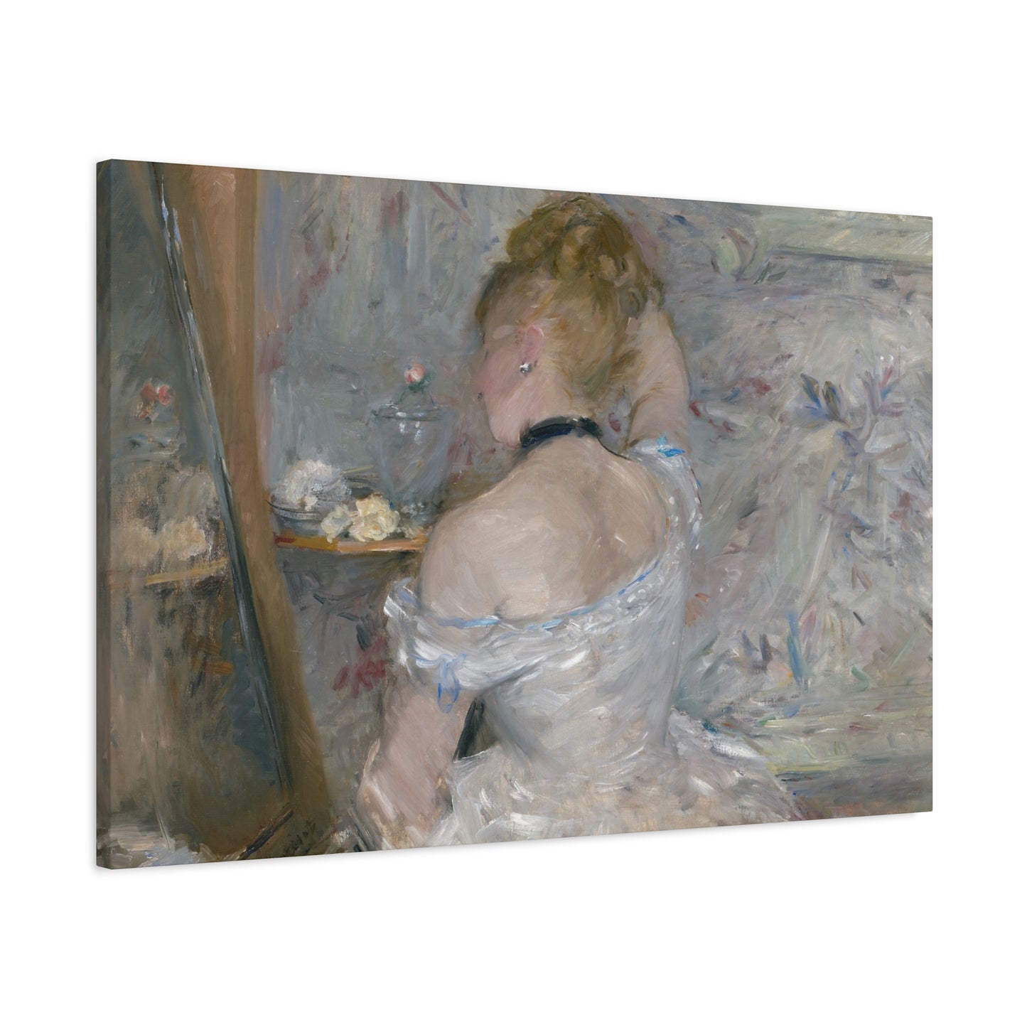 Morisot, Berthe - Woman at Her Toilette (1880) - Canvas Block, unframed