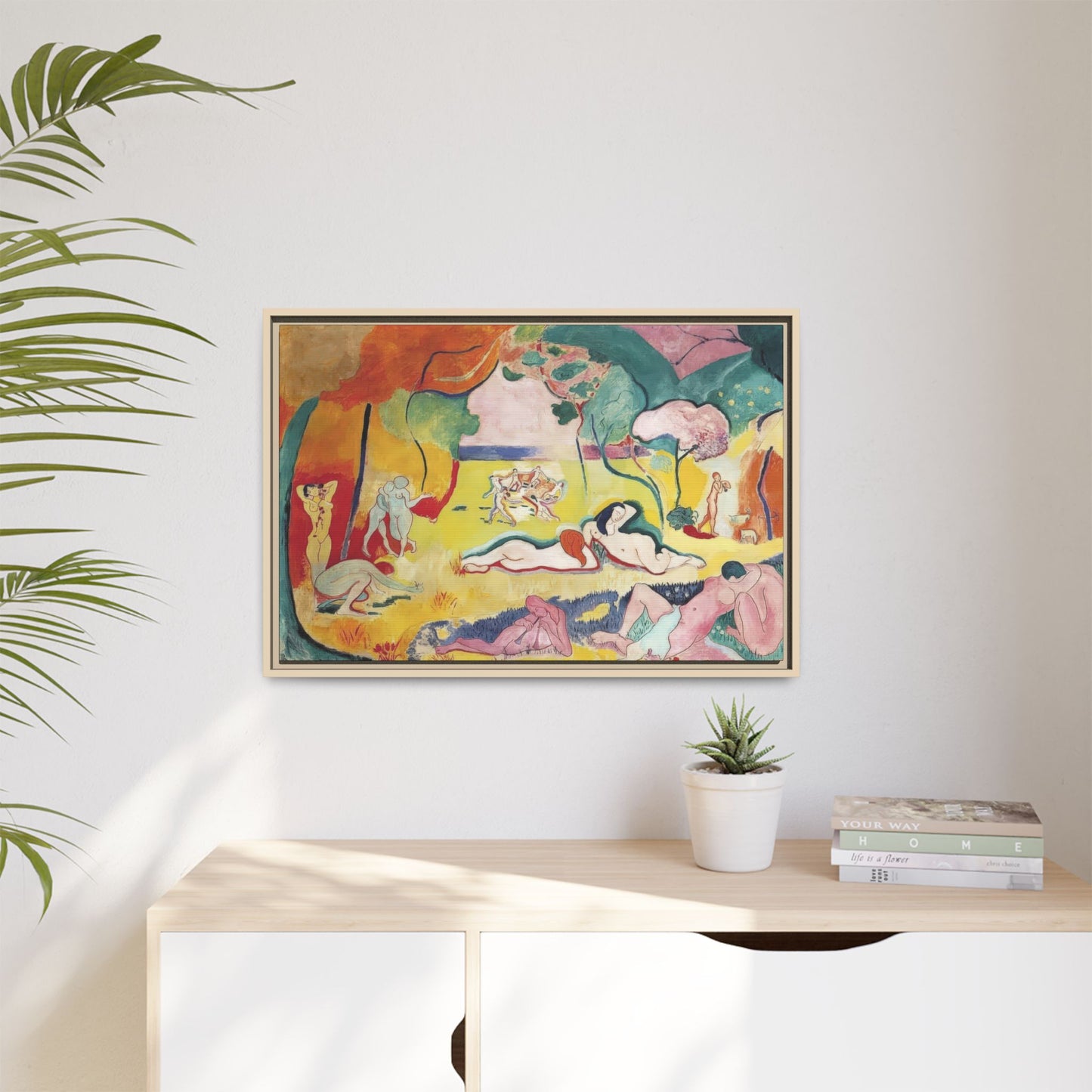 Matisse, Henri - The Joy of Life (1905) - Matte Canvas, Framed