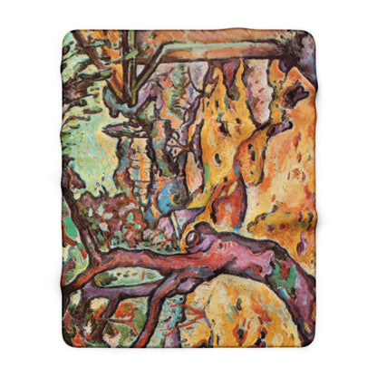 Braque, Georges - Olive Tree near L'Estaque (1906) - Sherpa Fleece Blanket