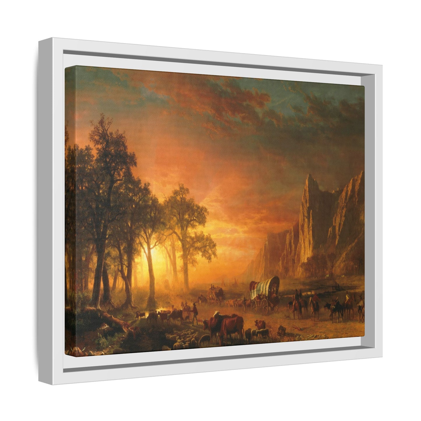 Bierstadt, Albert - Emigrants Crossing the Plains (1867) - Matte Canvas, Framed