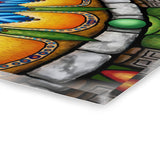 Emerald Arrows Mandala - Acrylic Block