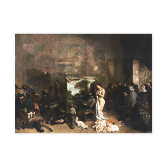 Courbet, Gustave - The Painter’s Studio (1855) - Postcard Bundles with Envelopes Included