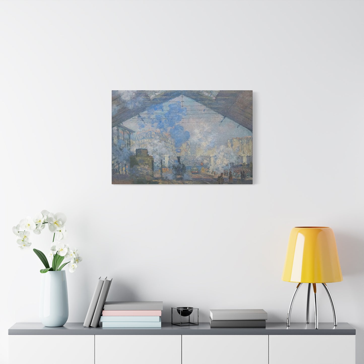 Monet, Claude - Le Gare Saint-Lazare (1877) - Canvas Block, unframed