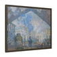 Monet, Claude - Le Gare Saint-Lazare (1877) - Matte Canvas, Framed