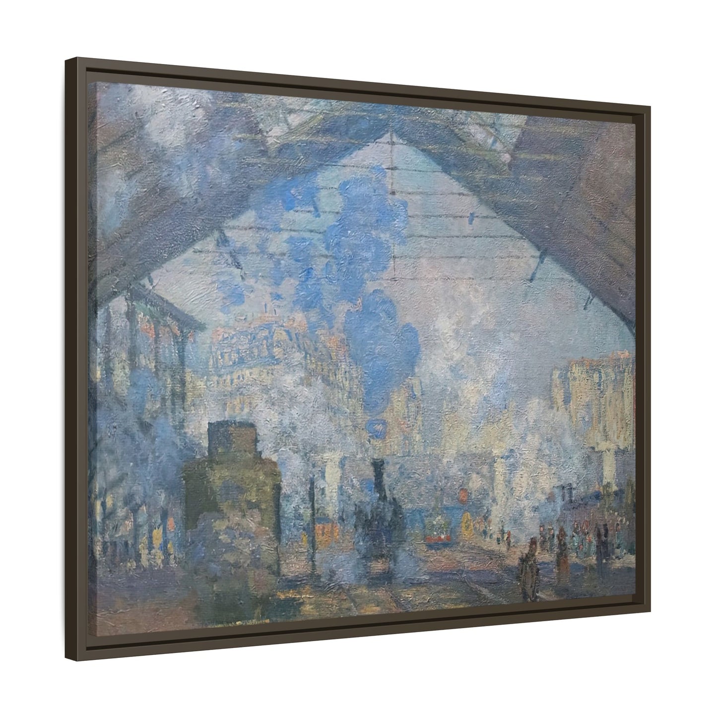 Monet, Claude - Le Gare Saint-Lazare (1877) - Matte Canvas, Framed