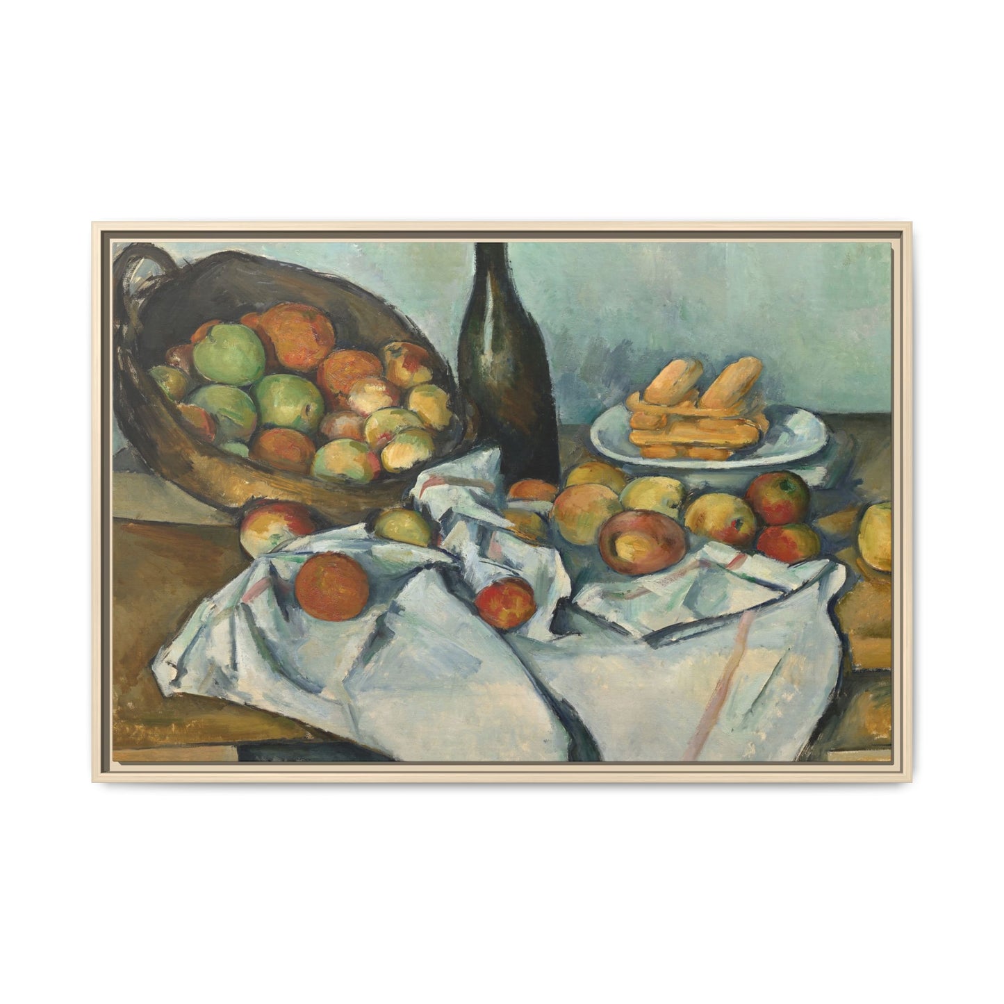 Cézanne, Paul - Basket of Apples (1893) - Matte Canvas, Framed