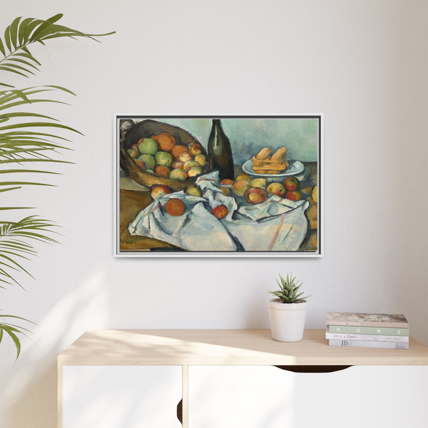Cézanne, Paul - Basket of Apples (1893) - Matte Canvas, Framed