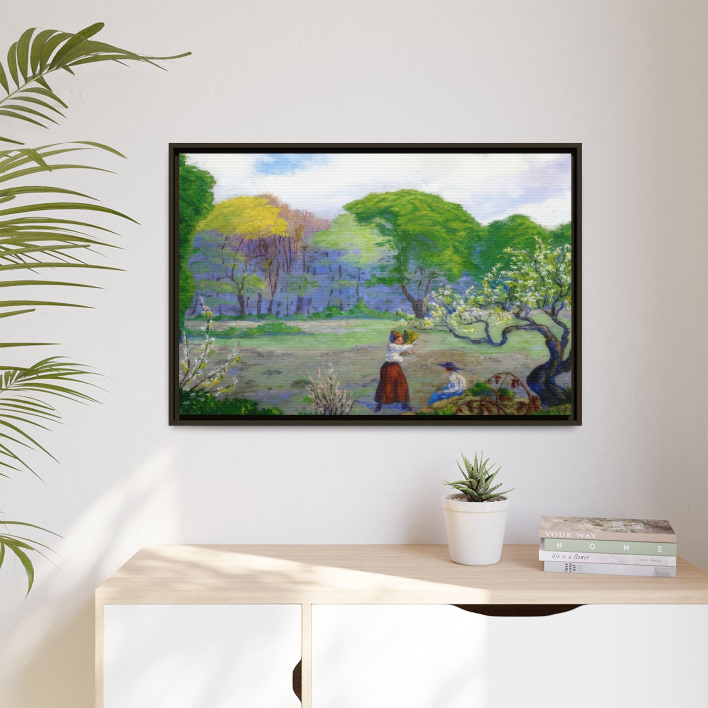 Ranson, Paul - Picking Flowers (1890) - Matte Canvas, Framed