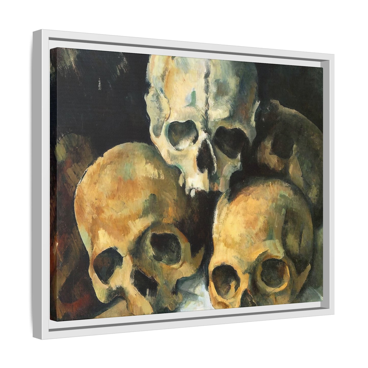 Cézanne, Paul - Pyramid of Skulls (1901) - Matte Canvas, Framed